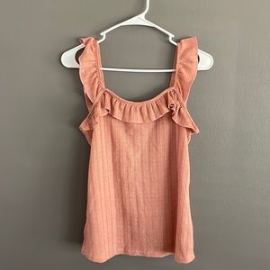 Maurice’s Coral Tank Top with Ruffle Sleeves